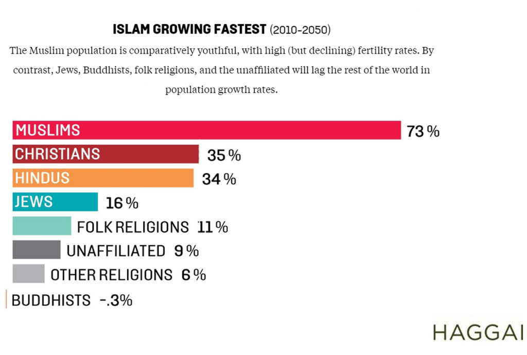 Image result for Muslim population in the world in 2070